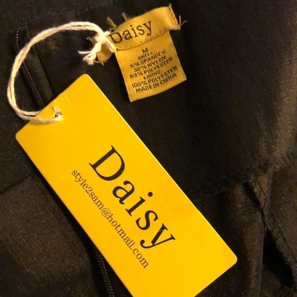 Daisy NWT Gorgeous Black Artistic Front Bodice Tie Strapless Occasions Dress - Picture 10 of 10